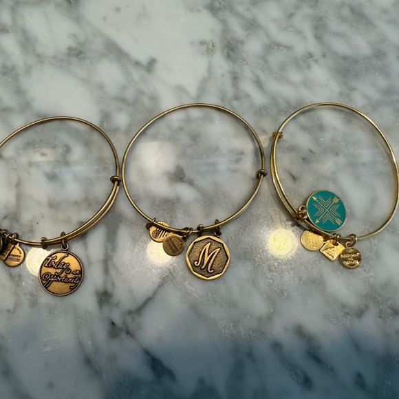 Alex and Ani gold charm bracelets 3 - Picture 5 of 6